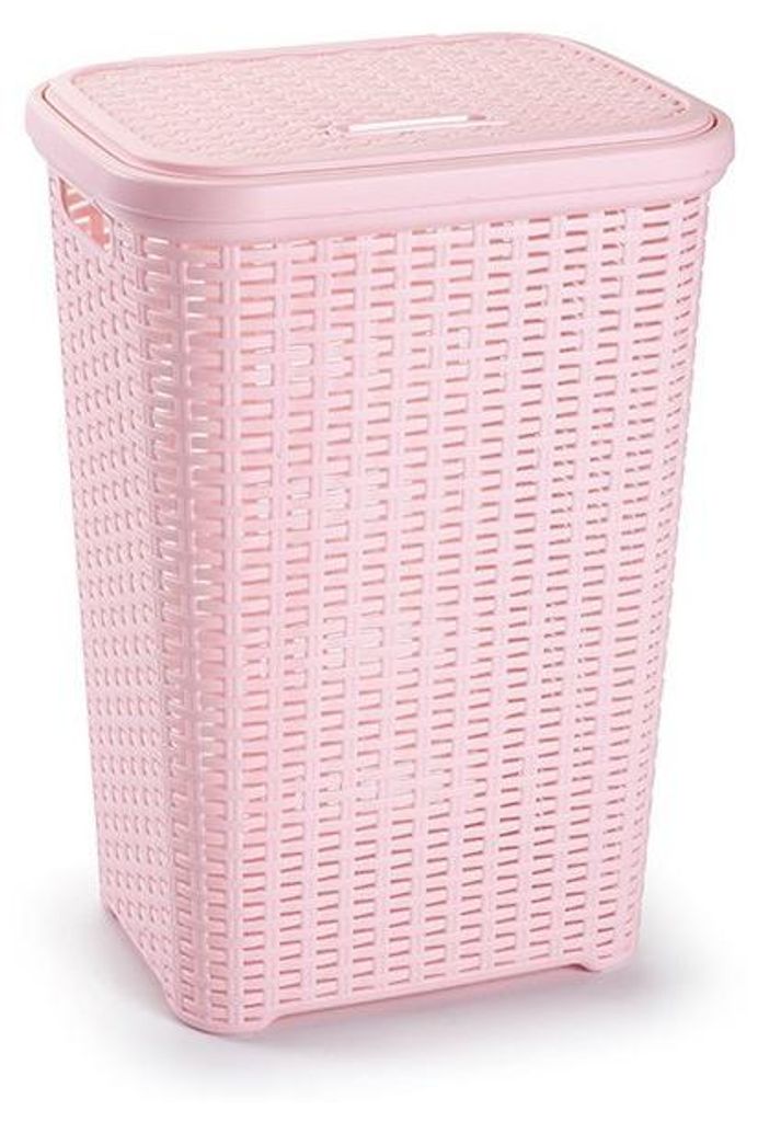 PlasticForte Waschekorb - 60 l - rosa - Kunststoff - 35 x Produktbild 