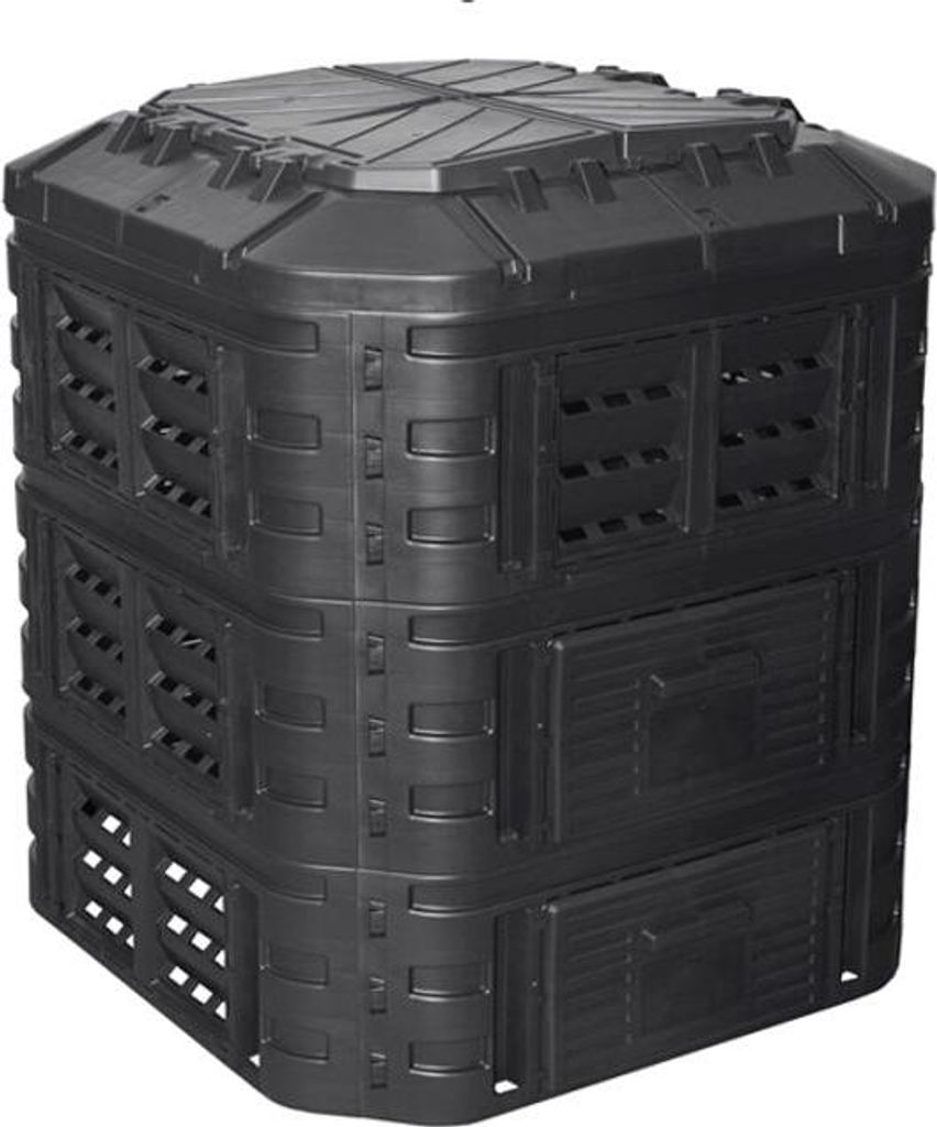 ROJAPLAST Modularer Komposter 860 L Schwarz 100860