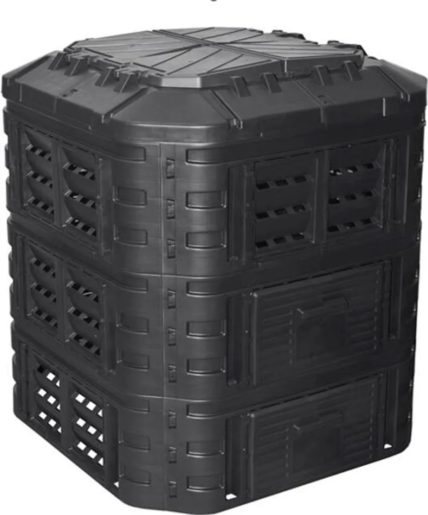 Composteur modulaire ROJAPLAST 860L noir 100860 pour jardin écologique