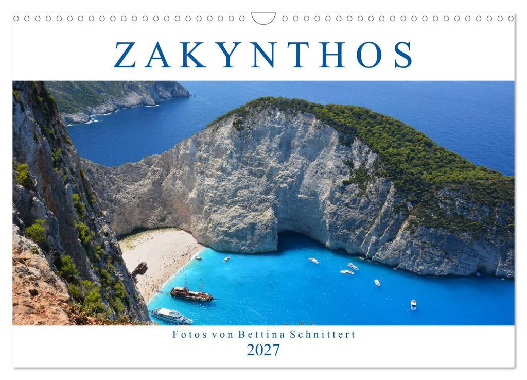 Zakynthos 2027 (Wandkalender 2027 DIN A3 quer), CALVENDO Monatskalender