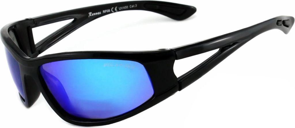 Uni Sonnenbrille Sportbrille Angelbrille Polarisiert Blau Verspiegelt Leicht 25gr. Radbrille schnelle Brille Rennec