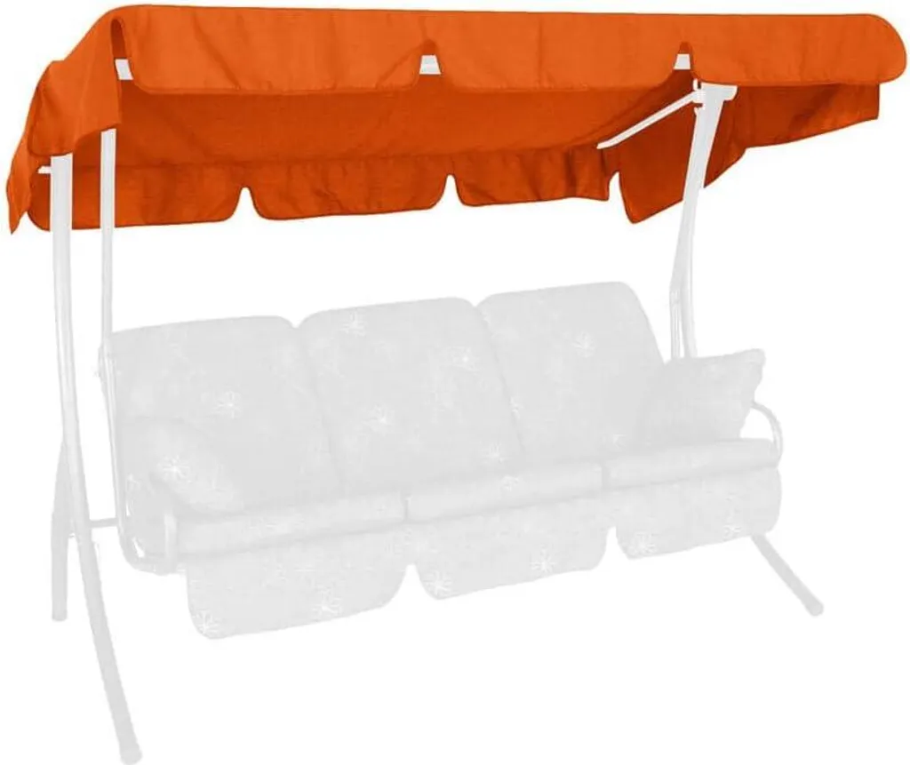 Banc suspendu terracotta avec toit solaire Swingtex 210x145 cm