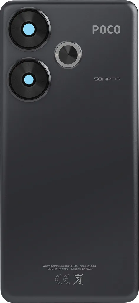 Couvercle Batterie Xiaomi Poco F6 Noir Original avec Adhésif de Pose