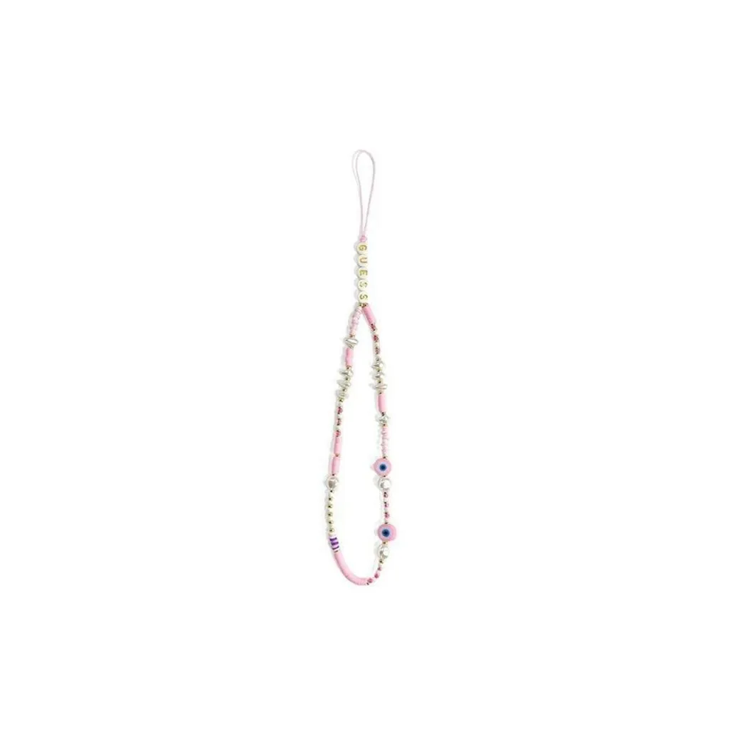 Ciondolo per cinturino del telefono Guess Gustshpp rosa/rosa con perline a conchiglia - 2
