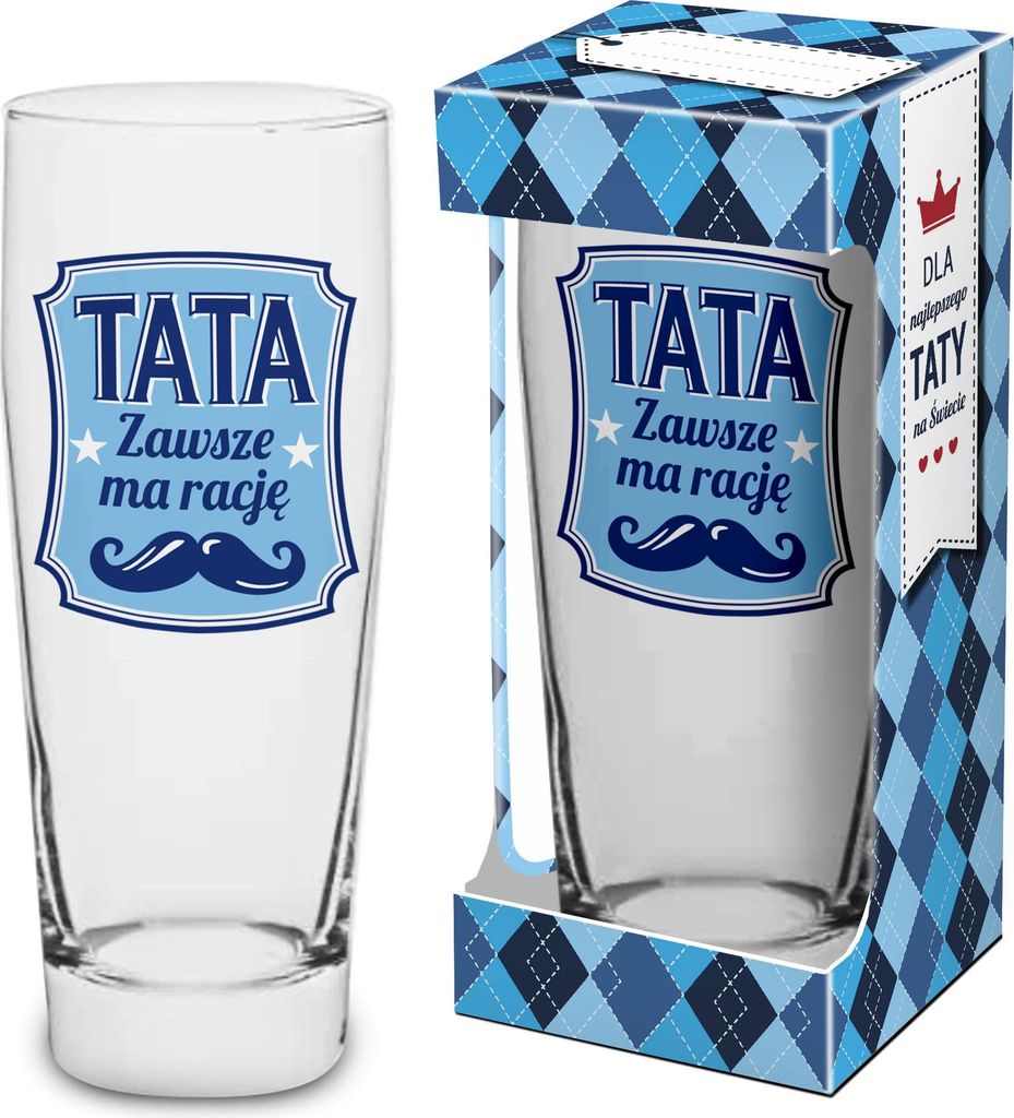 szklanka do piwa 500ml. Tata ma zawsze rację Zdjęcie produktu 