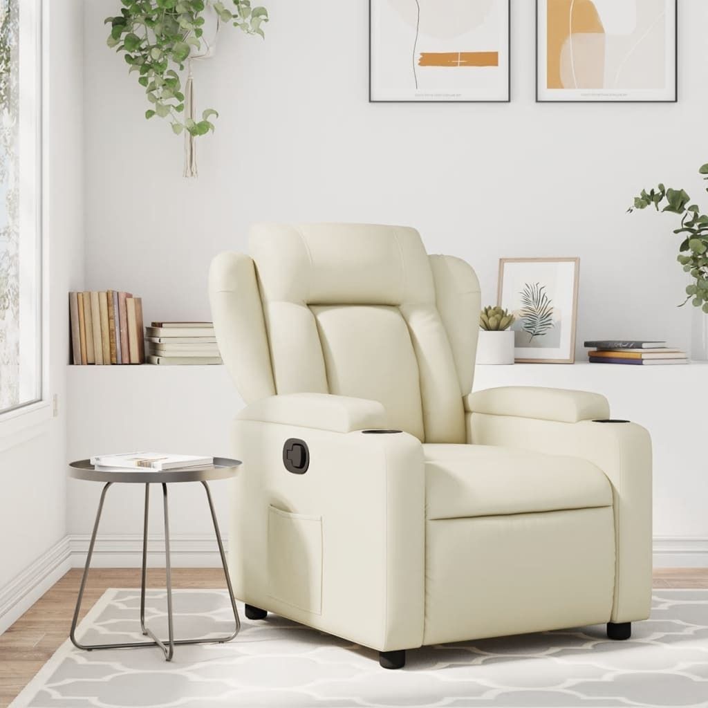 Maison Exclusive - Relaxsessel Creme Kunstleder