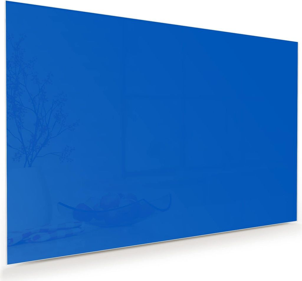 Glasbild 120x80cm in XXL für Wohnzimmer, Schlafzimmer Motiv Blauer Hintergrund I