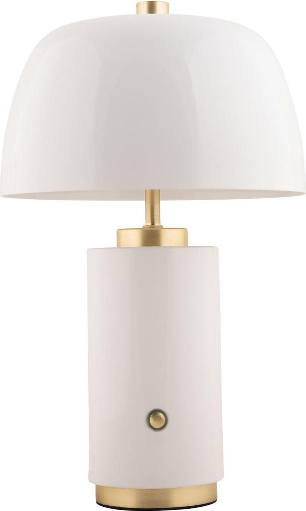 Leitmotiv - Tischleuchte Freya Led - Weiß - Ø18cm Tischlampe - Nachttischlampe, Wohnzimmer, Schlafzimmer