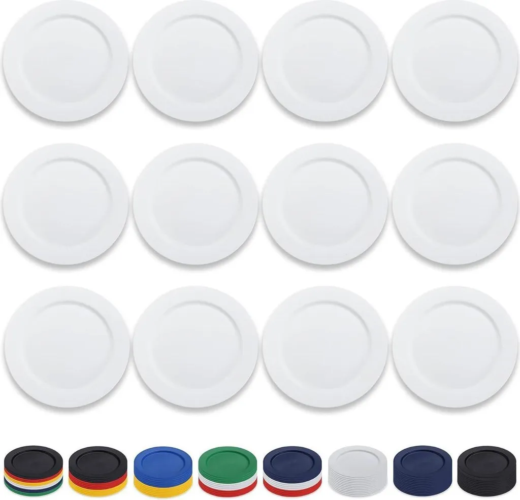 Youngever 9 Pacchi Grandi Piatti Di Plastica 25cm, Piatti Da