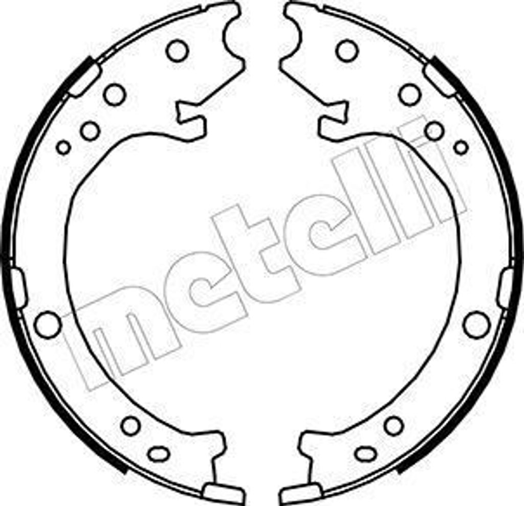 METELLI 53-0161 Handbremsbeläge für HONDA CR-V III (RE) Handbremse 198,0mm