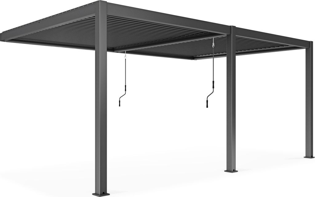 Bioklimatische Aluminium-Pergola (an der Wand befestigt) 6 x 3 x 25 m - Oviala Oia
