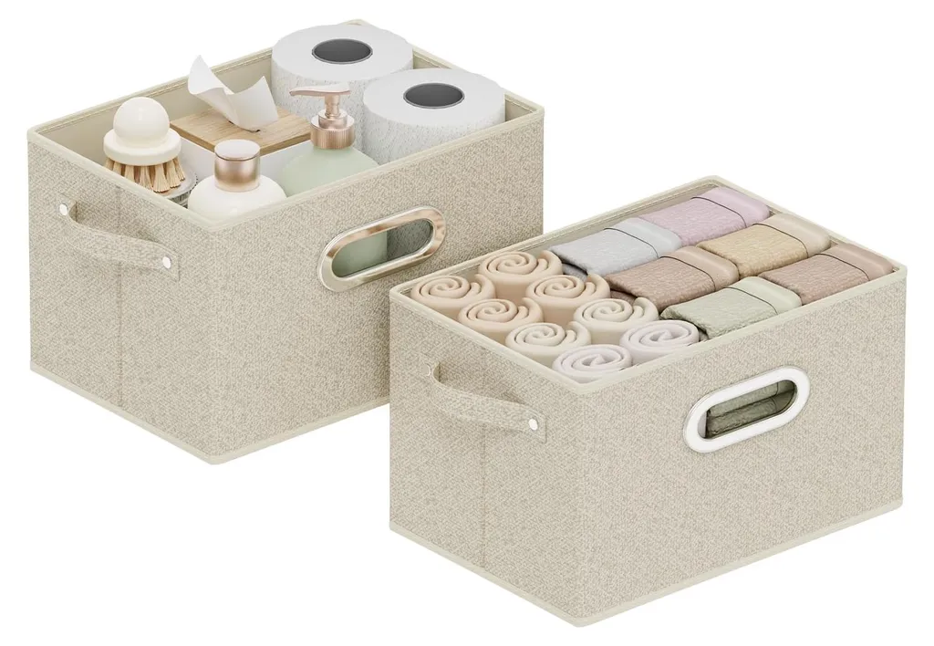 Paniers de Rangement Pliables en Tissu pour Dressing et Placard
