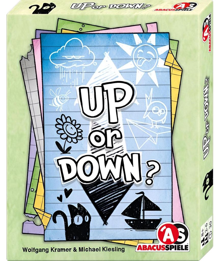 Abacusspiele Kartenspiel Up or Down mit aufsteigenden und absteigenden Kartenreihen, deutsch