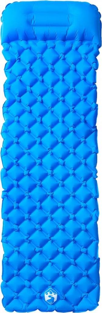 vidaXL Aufblasbare Isomatte mit Kissen Blau