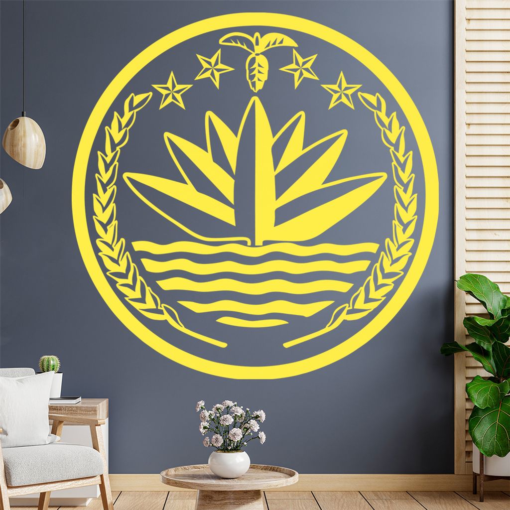 Bangladesch Wappen Wandtattoo Wandaufkleber Wall Sticker - Dekoration, Küche, Wohnzimmer, Schlafzimmer, Badezimmer