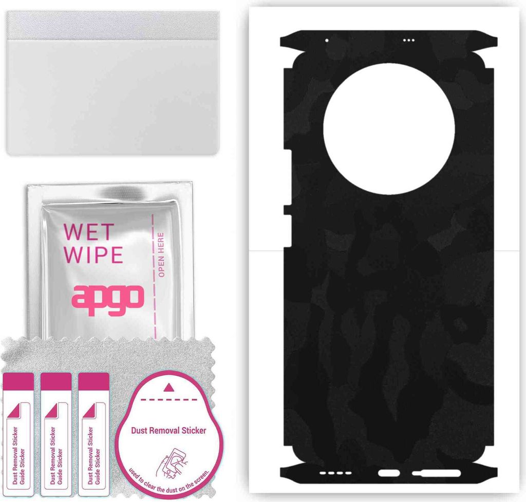 apgo Rückseite + Seiten Schutzfolie, Skin, kompatibel mit Realme 11 Pro+ Plus, Hinten Displayschutzfolie aus Vinylfolie, kratzfest, einfache Monta...