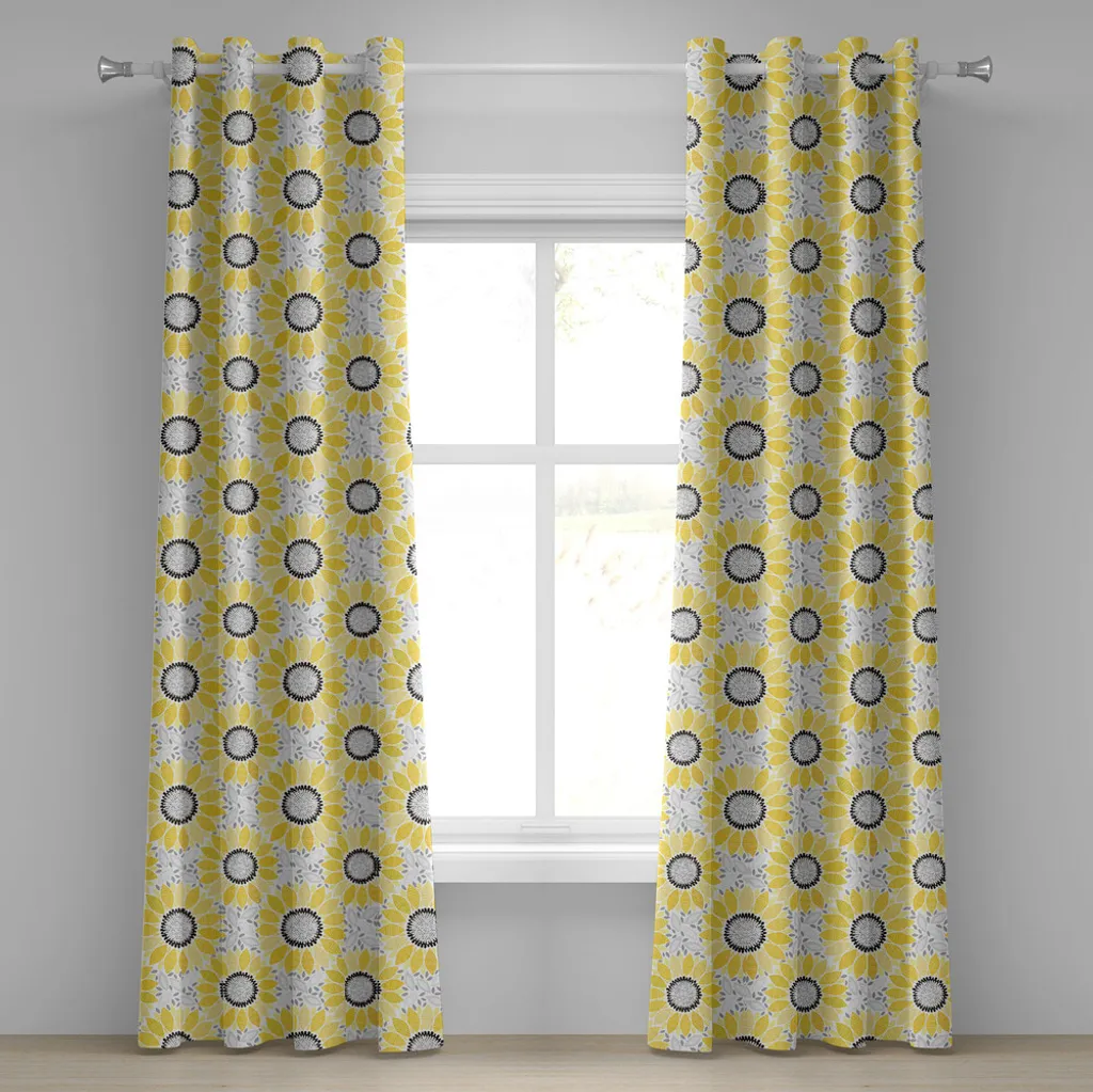 ABAKUHAUS Tende Gialle Sun Flower 280x245 cm - Arredo Estivo ArtDruck