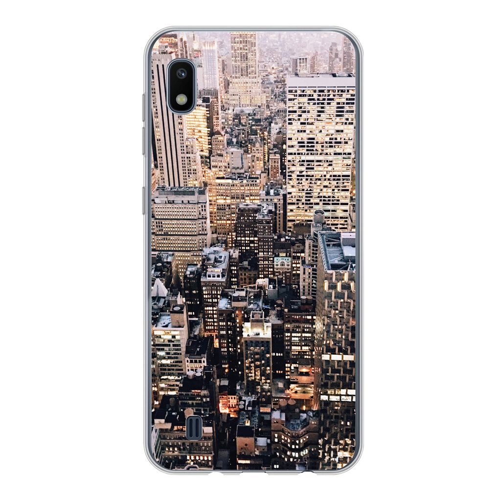 MuchoWow Handyhülle Schutzhülle Hülle für Samsung Galaxy A10 New York - NYC - Amerika Silikon Softcase Handy Hülle - Schutzhülle