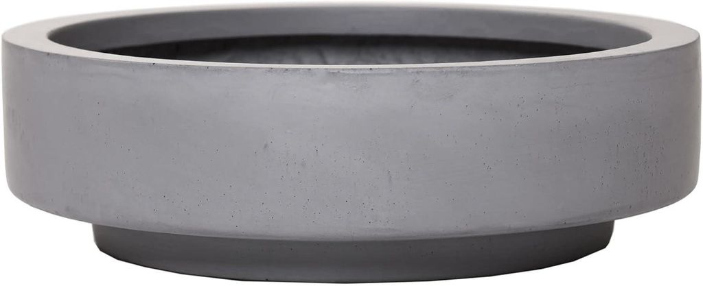 Vaso decorativo ESCADA LOW in fibra di vetro, grigio Immagine del prodotto 