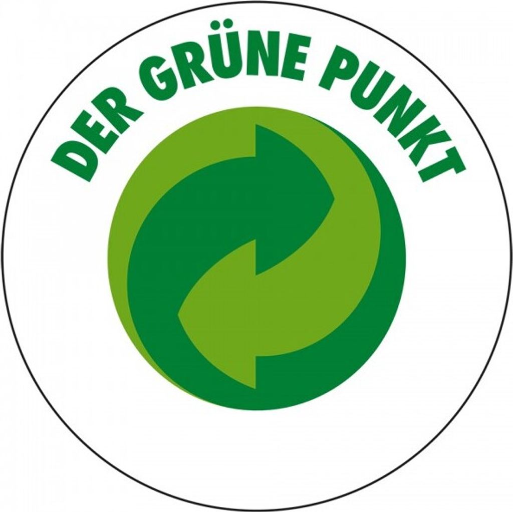 Dreifke Aufkleber I Umweltschutz-Piktogramm Der grüne Punkt, Folie, selbstkl...