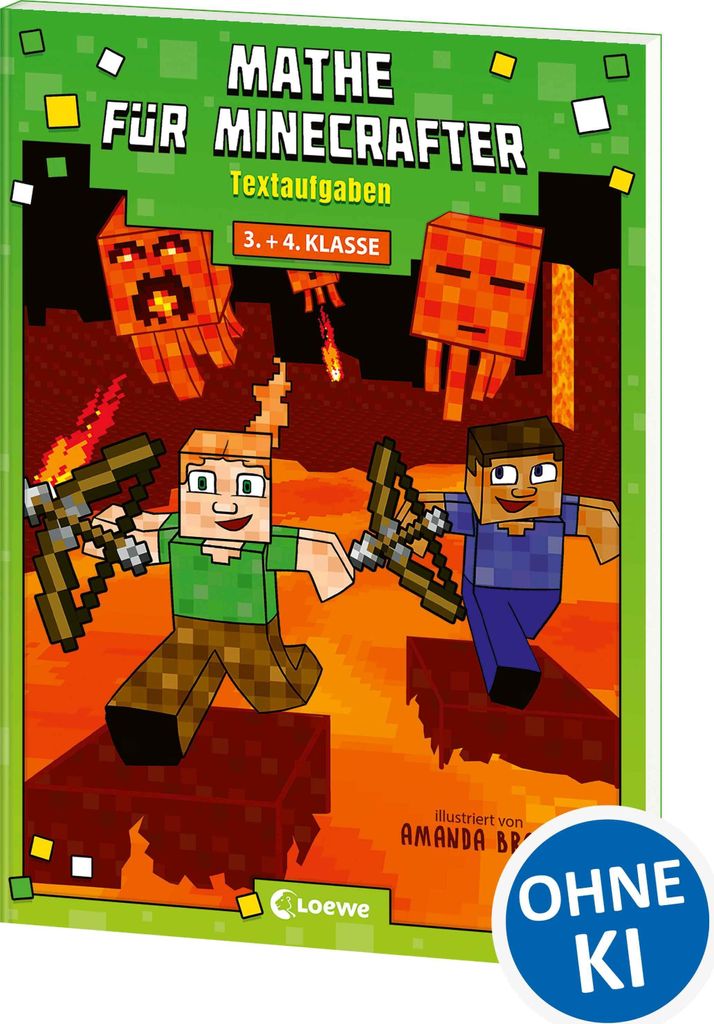 Mathe für Minecrafter - Textaufgaben 3. und  4. Klasse Produktbild 