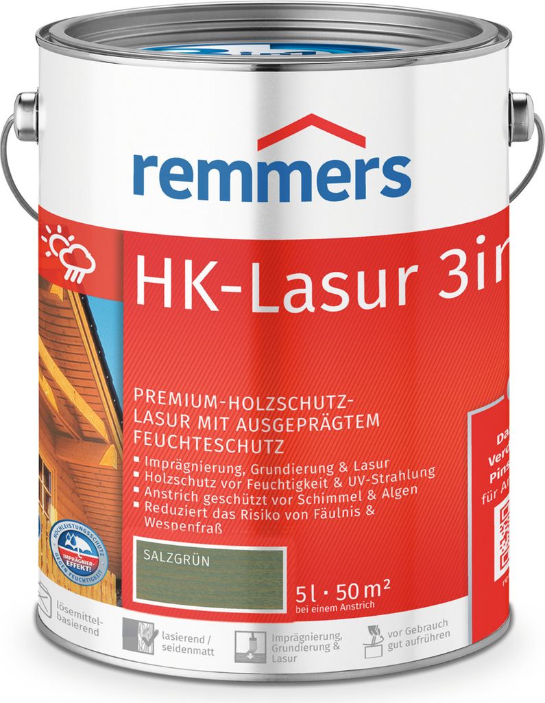 Remmers HK-Lasur 3in1 salzgrün (RC-965) 5 l, Holzlasur Produktbild 