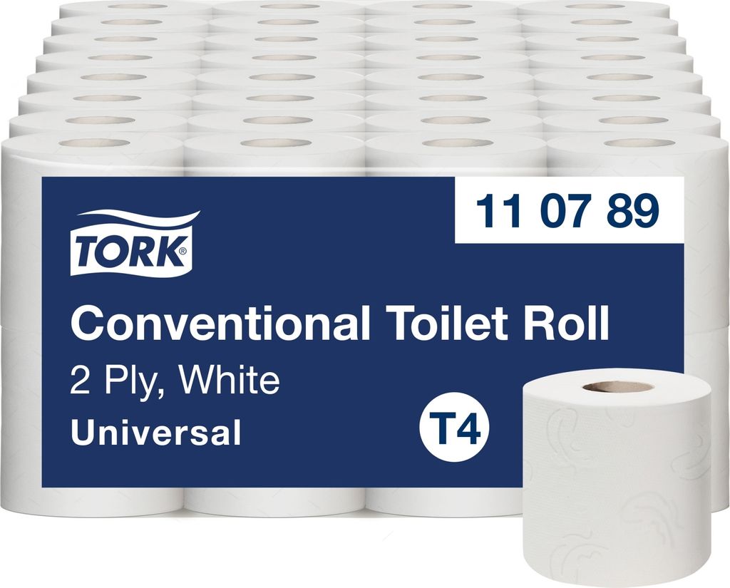 Tork 110789, 250 Blätter, Weiß, 30 m, 12 cm, 9,4 cm, 10,3 Produktbild 