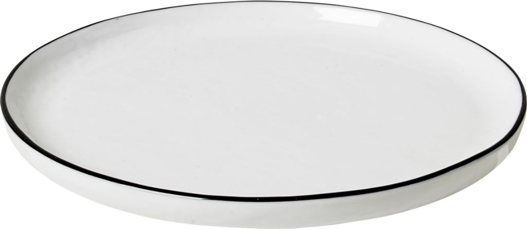 Broste Copenhagen Dessertteller Salt 18 cm Porzellan weiß schwarz