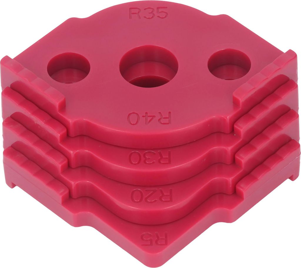 Sada 4 kusů šablon Radius – ABS pro zpracování dřeva, Obrázek produktu 