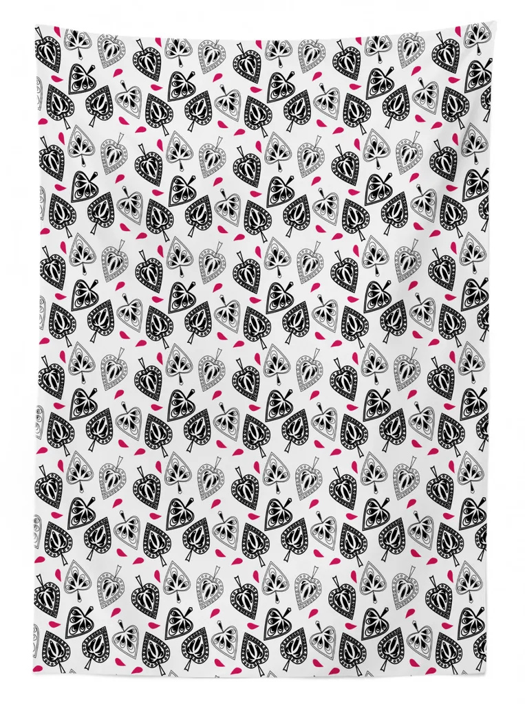ABAKUHAUS Magenta Tovaglia, Futuristico Grungy Murky, Rettangolare per