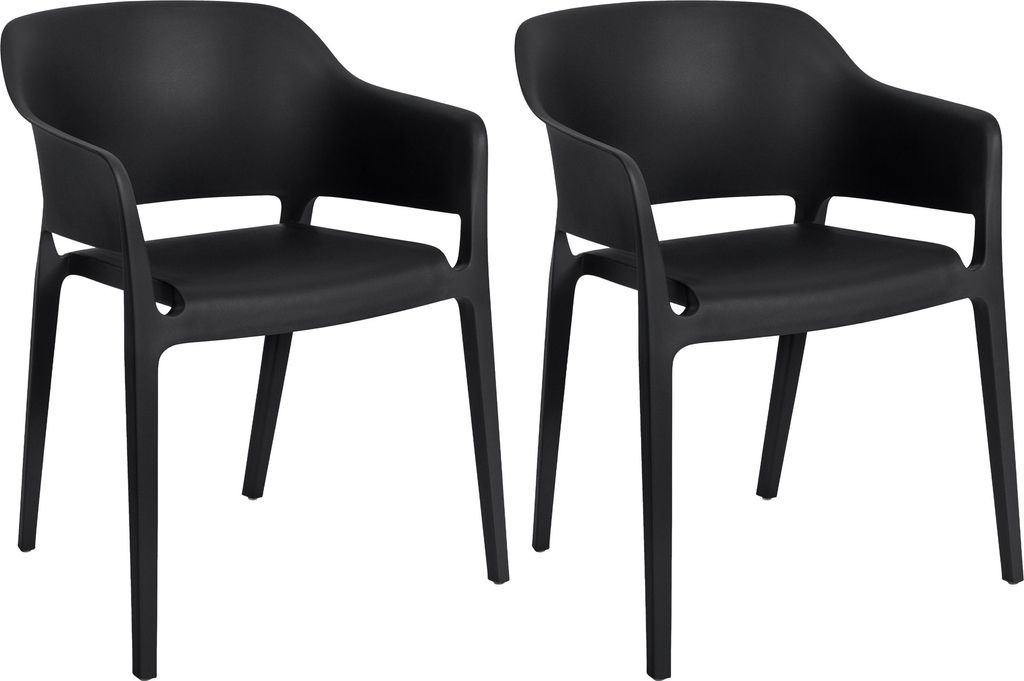 2er Set Stapelstühle HLO-CP115 schwarz
