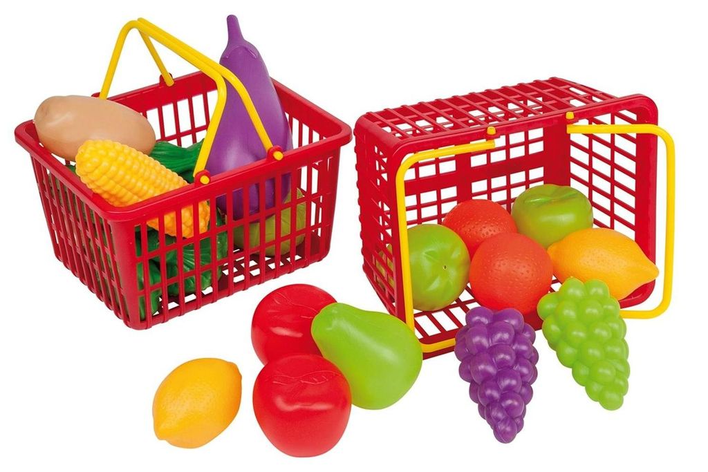 einkaufskorb 15 cm 11-teilig Obst und Gemüse Produktbild 