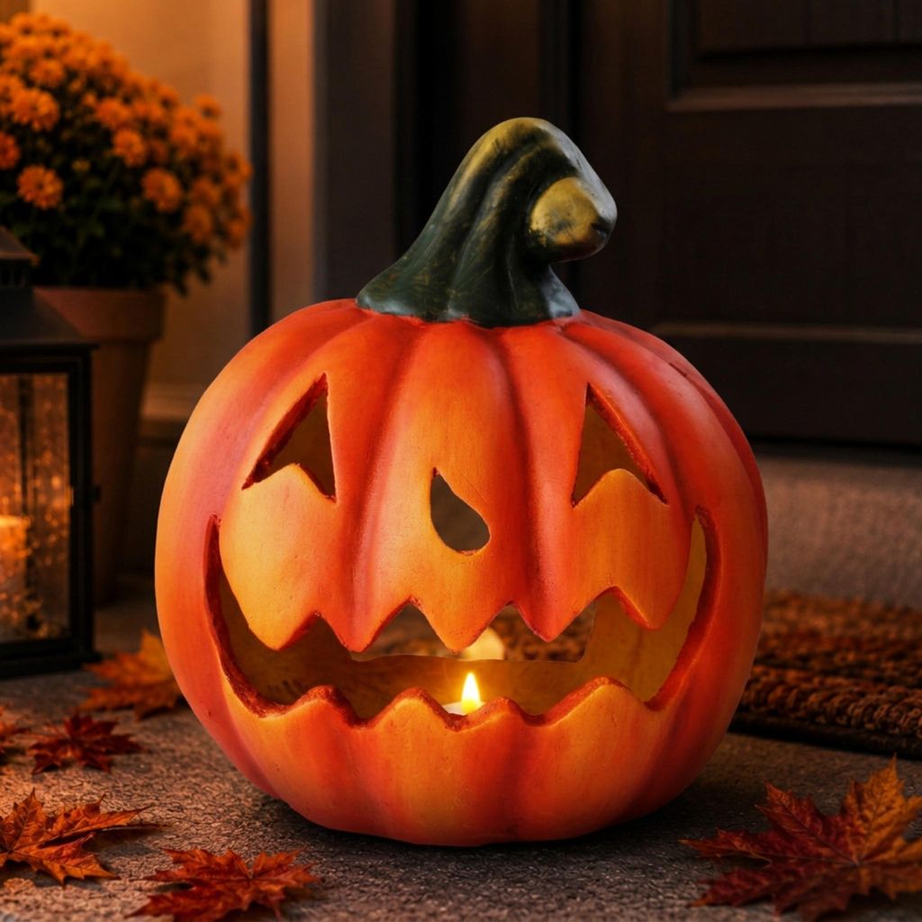 XXL pompoen-lantaarn met LED, Halloween decoratie, Productafbeelding 