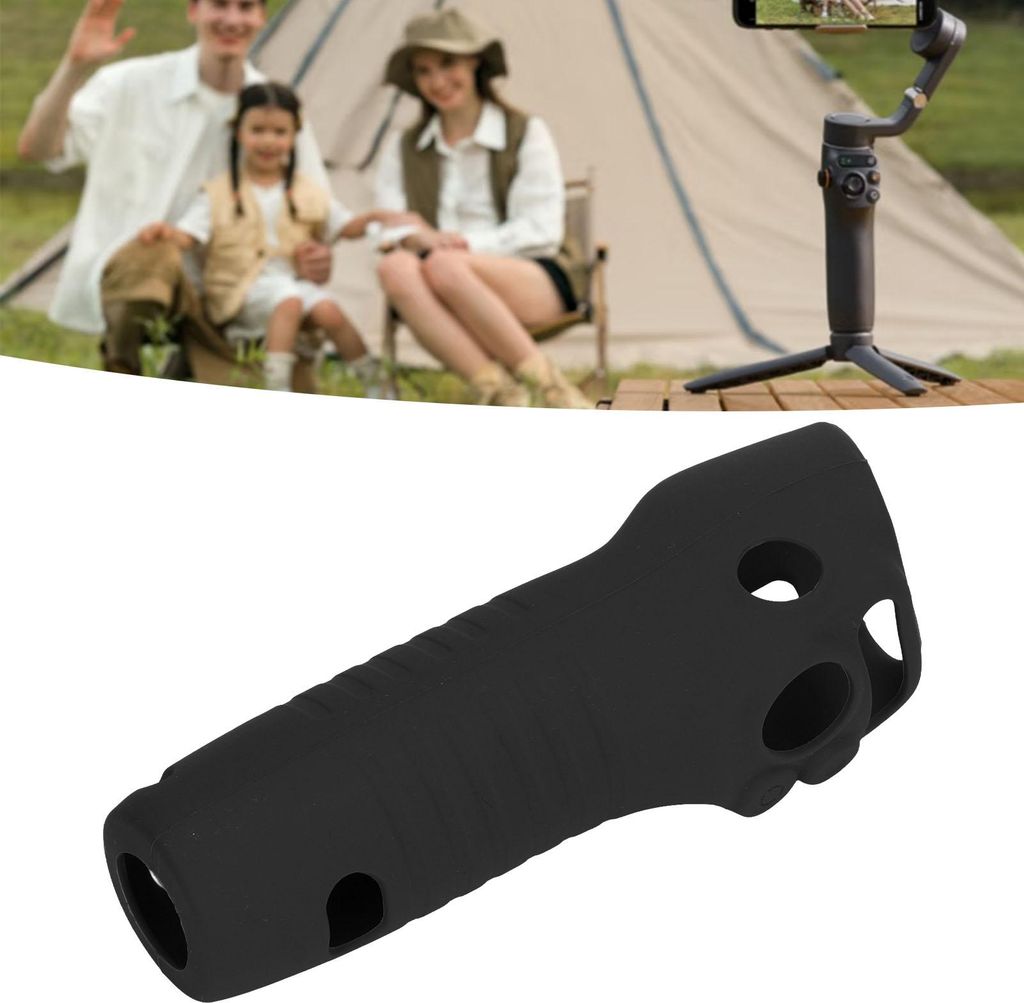 Schutzhülle aus Silikon, eng anliegend, rutschfest, staubdicht, Stabilisatorgriff für Osmo Mobile6, Schwarz