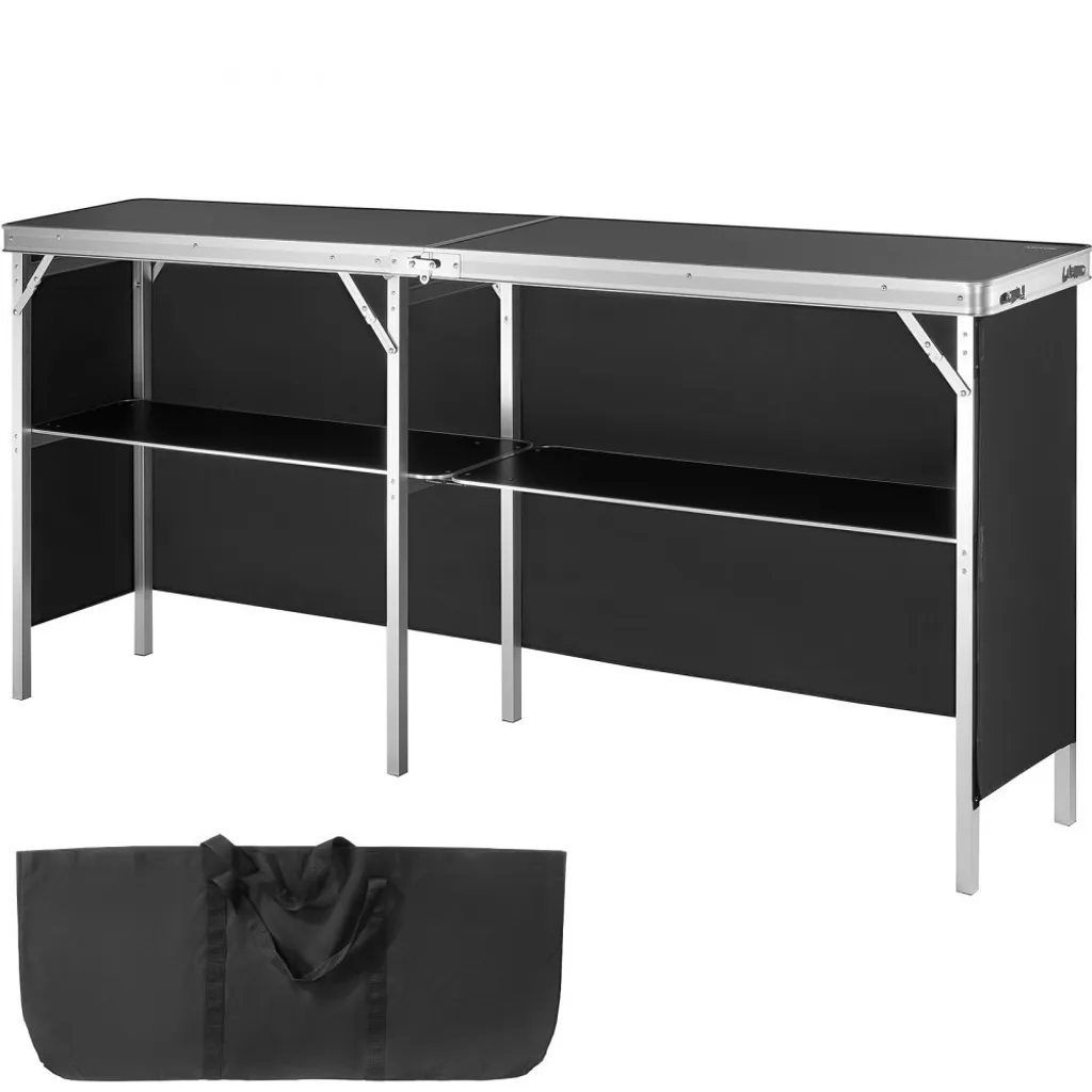 Stand d'exposition avec étagère de rangement et structure pliable noir - 9