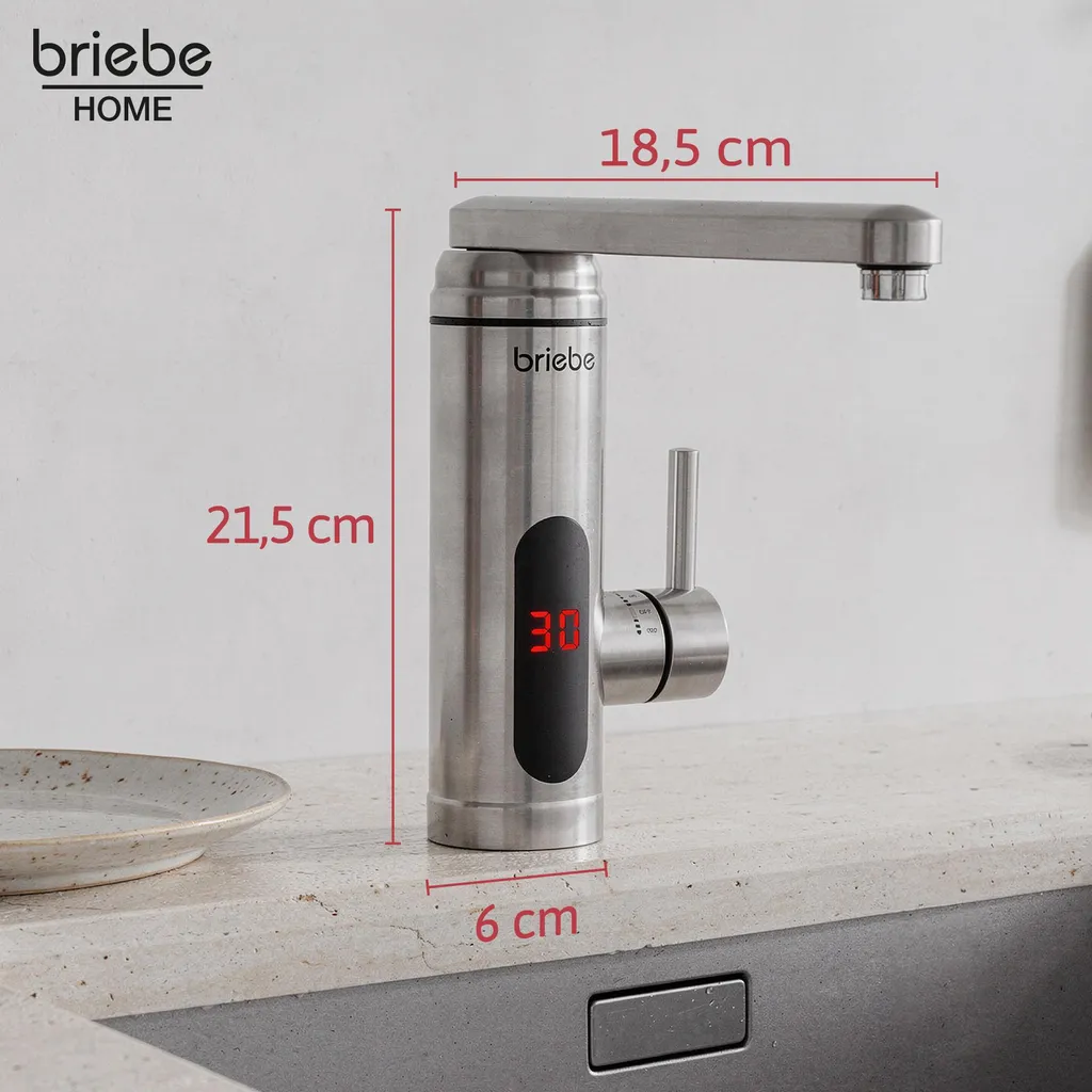 Mitigeur Électrique Instantané de Table en Acier Inoxydable Briebe - 8