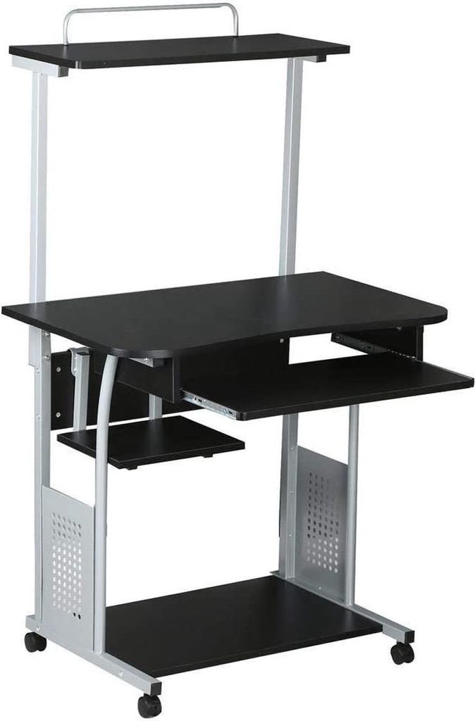 Yaheetech Schreibtisch kleiner Computertisch einfach modernes Büro Arbeitstisch industriellen Stil Holz und Metall