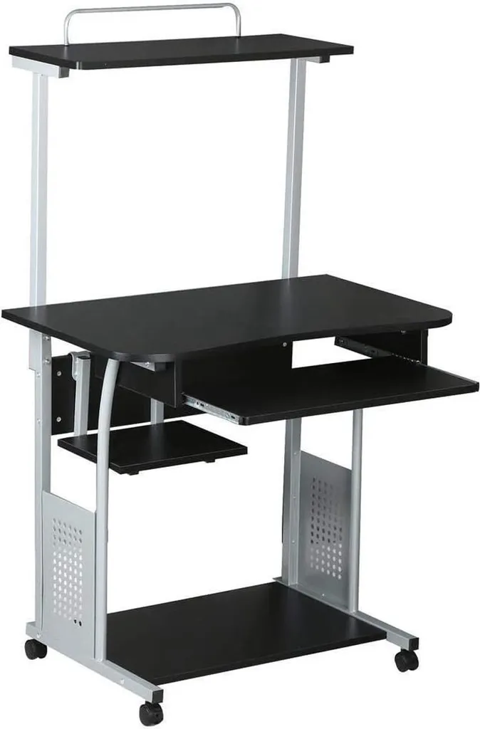Petite Table d'Ordinateur Simple et Bureau de Travail Moderne Gris