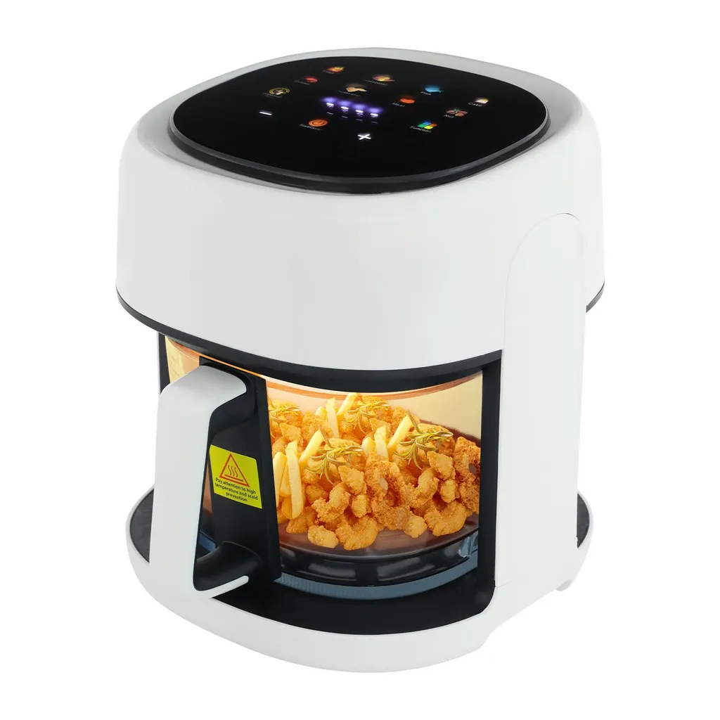 Friteuse sans huile 1350W avec fenêtre de cuisson et rotation 360°