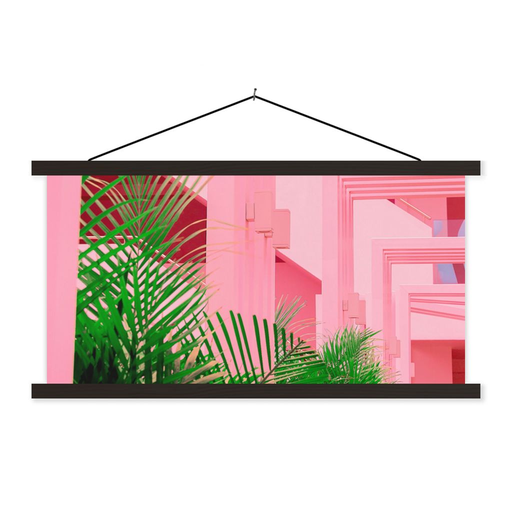MuchoWow Textilposter Sommer - Pflanzen - Garten 60x30 cm mit schwarzem Rahmen - Textilien