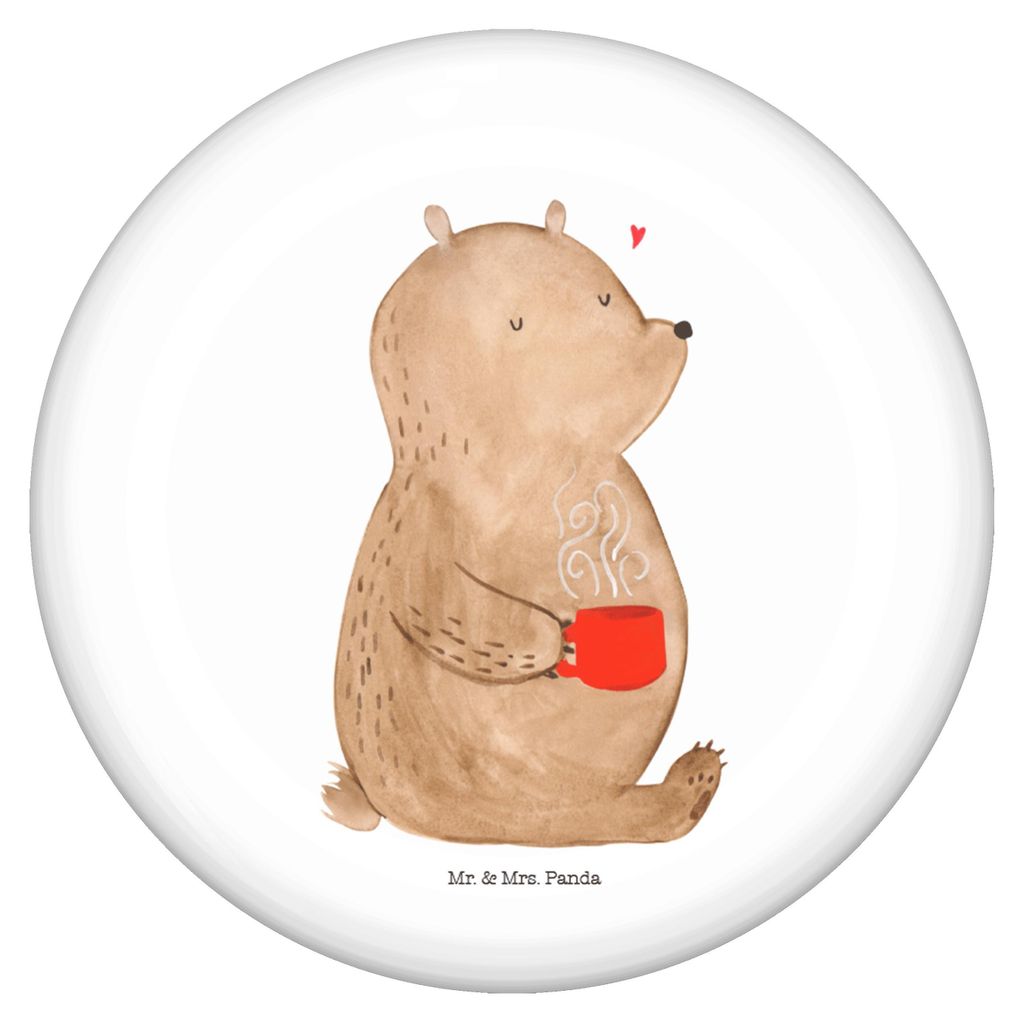 Mr. & Mrs. Panda Button Bär Kaffee - Weiß - Geschenk, Motivation, Ansteck, Pin, Bären, Teddy, Badge, Coffee, Plakette, Anstecker, Guten Morgen