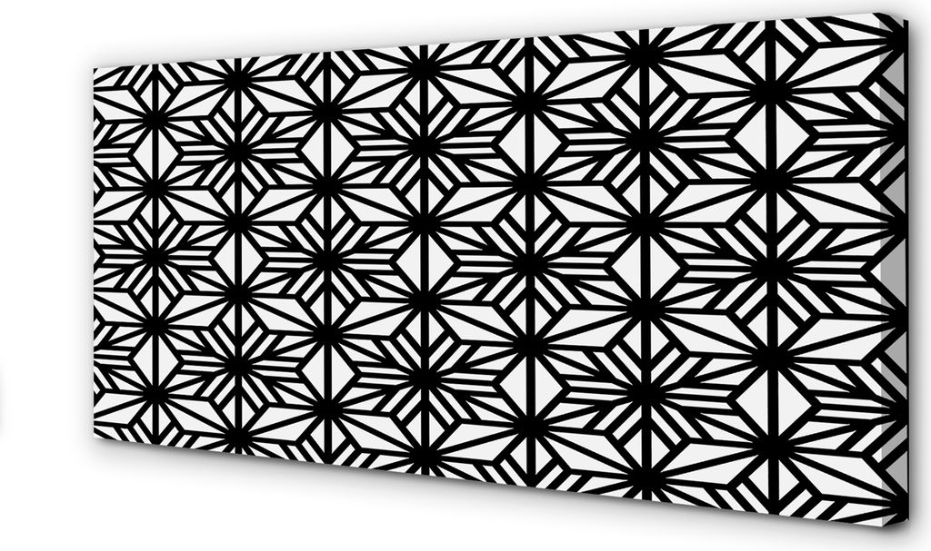 Leinwandbild 140x70 Wandkunst Floral geometrisches Muster