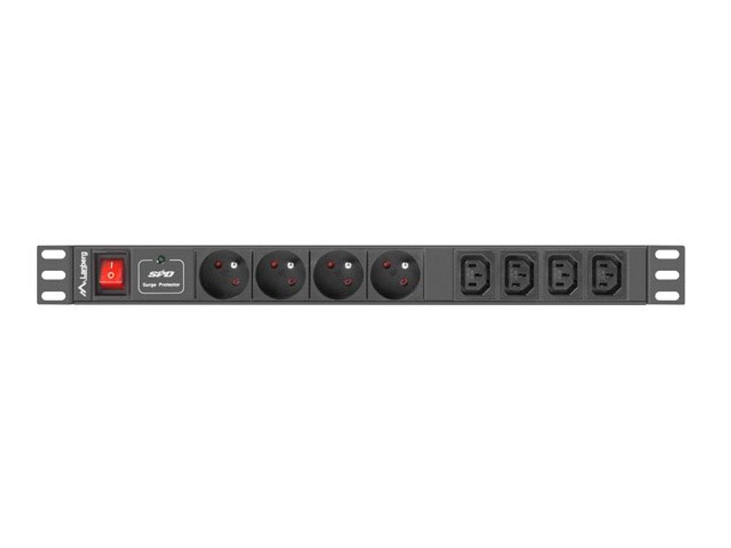 Lanberg PDU-04E04I-0200-BK Stromverteilereinheit (PDU) 4 Produktbild 