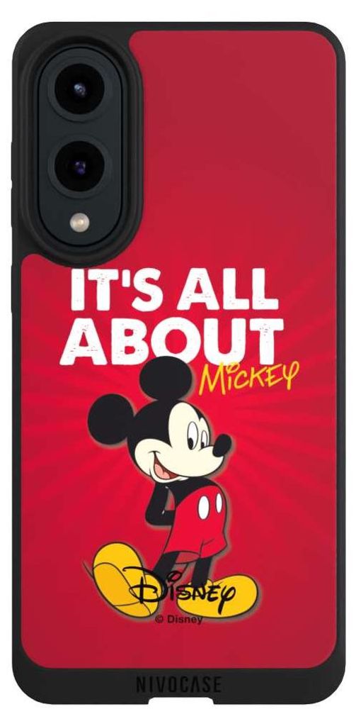 NIVOCASE Handyhülle für Samsung Galaxy S25 Edge Hülle NIVOpure Case Schwarz Disney Maus Offizielles Lizenzprodukt