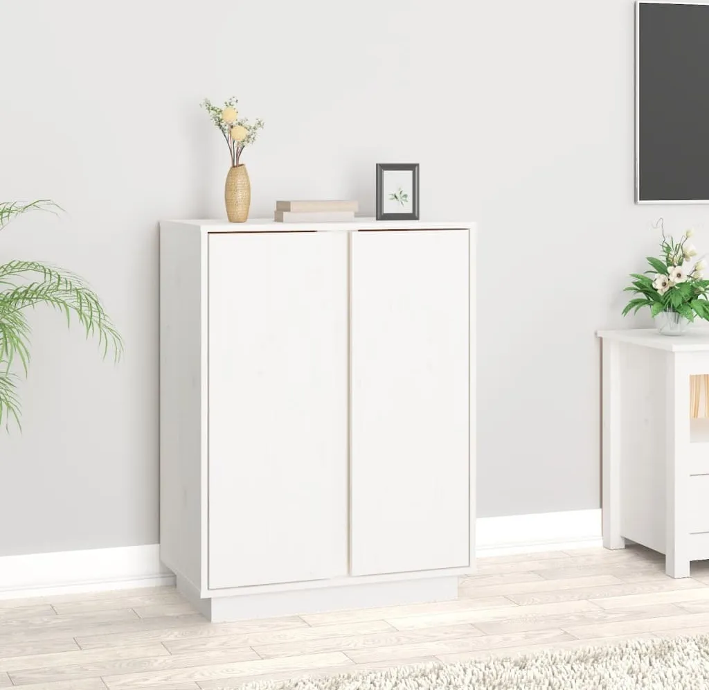 Offerta Credenza Legno Pino Massello Bianca 60cm Maison Exclusive