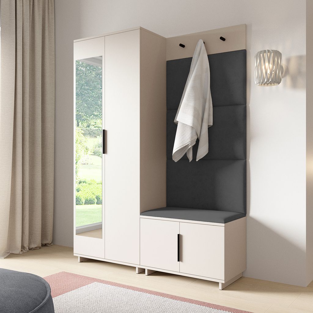 Garderoben-Set Napoli Version 3: Kleiderschrank mit Produktbild 