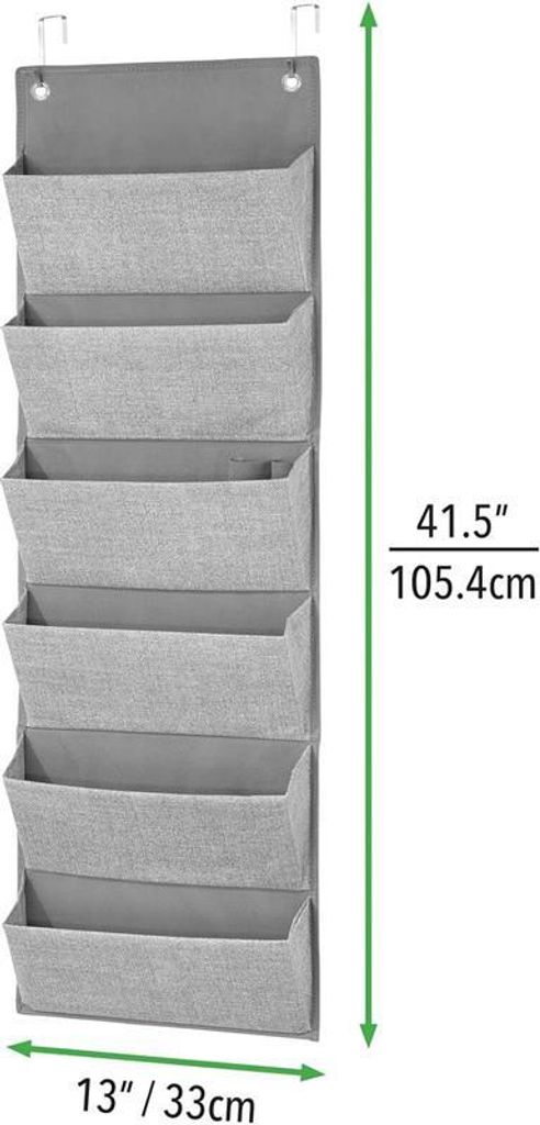 Hängeorganizer 6 Fächer mDesign für Türen + Wand Produktbild 3