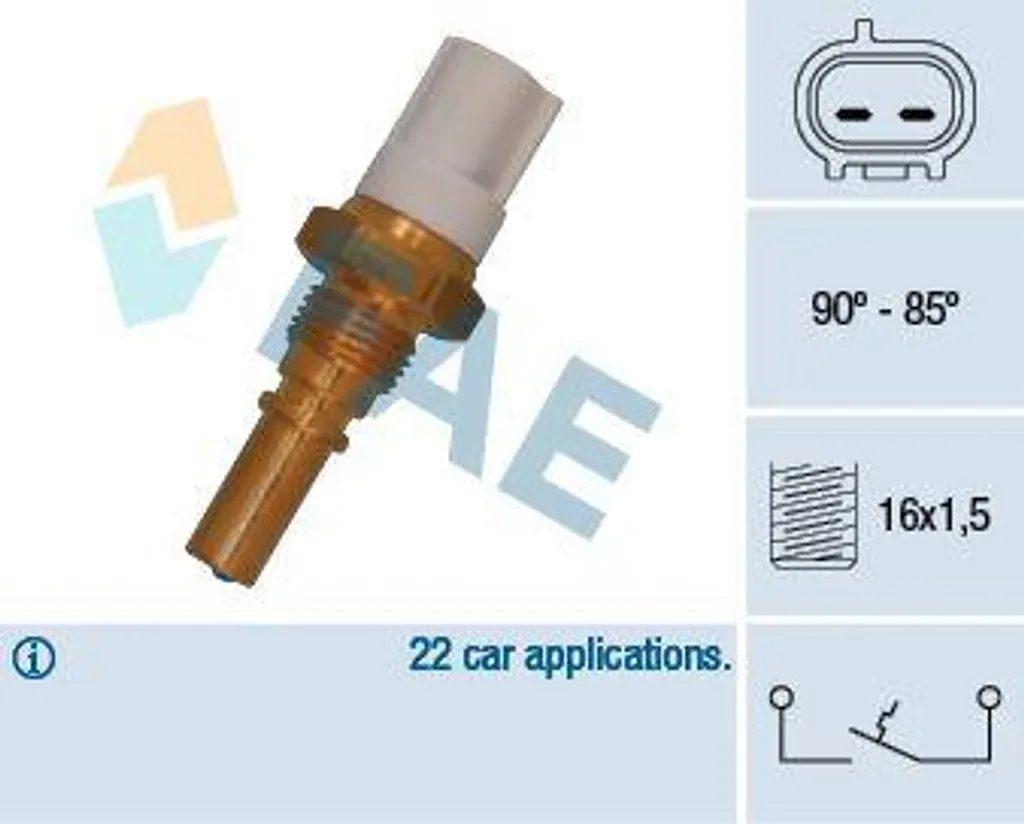 Termocontatto FAE 36545 Toyota RAV 4 Yaris | Protezione Motore OE