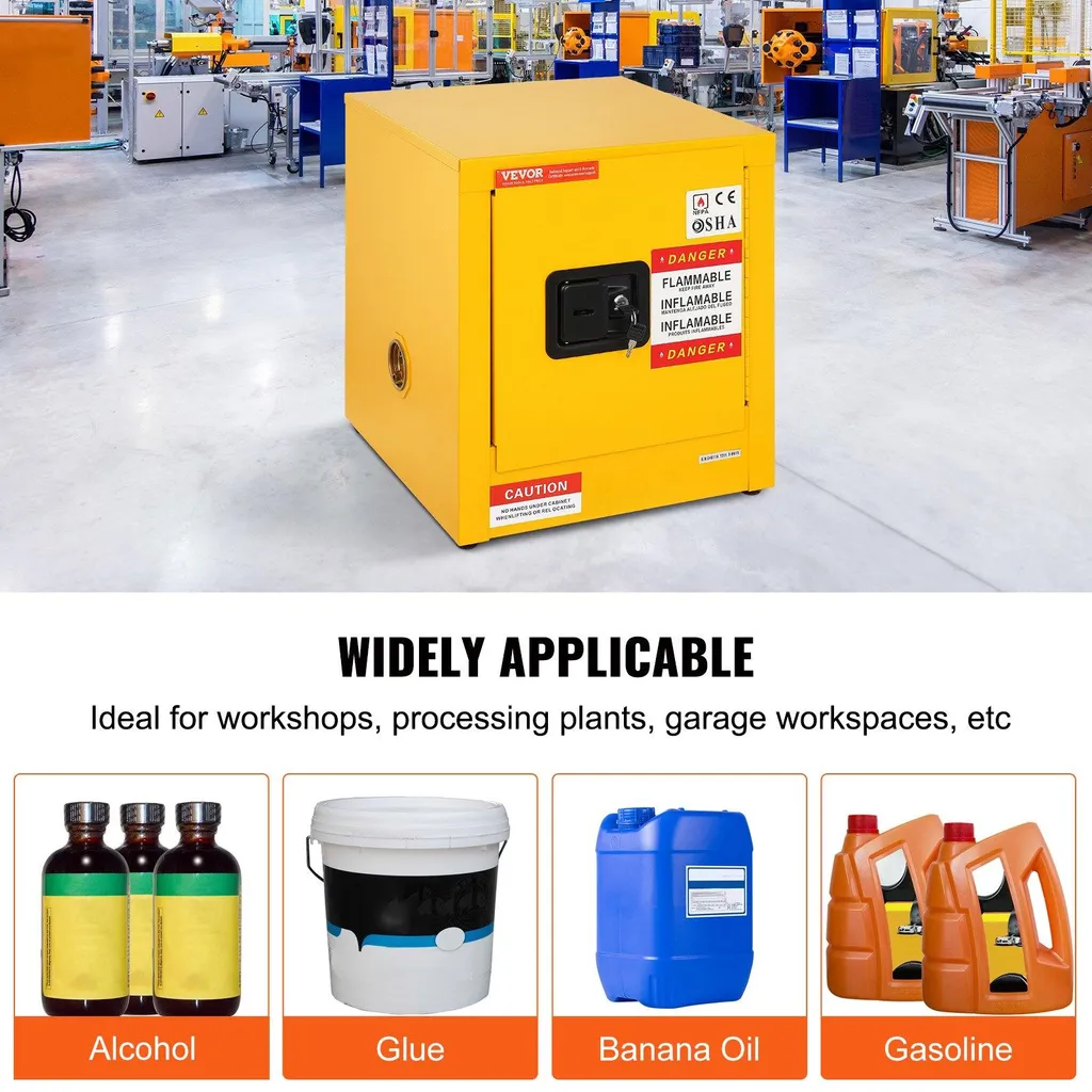 Armoire de sécurité 11 gallons pour laboratoire et stockage chimique - 16