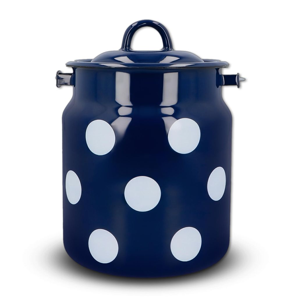 Kuketo | Emaille Milchkanne 3 l mit Deckel – Blaue Produktbild 